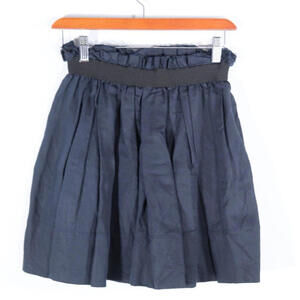 Etoile Isabel Marant Women's US4 Blue Denim Pleated Circle Paperbag Mini Skirt